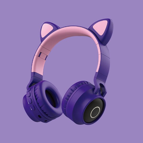 LED Light Cat Ear Headphones Wireless Bluetooth 5.0 Headset Portable Foldable Kids Headphone With Microphone Best Gift - Image 2