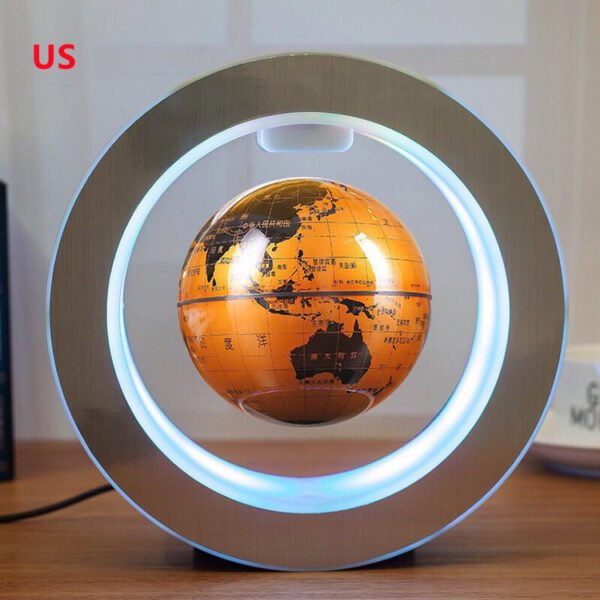 Round LED World Map Floating Globe Magnetic Levitation Light Anti Gravity Magic - Image 2