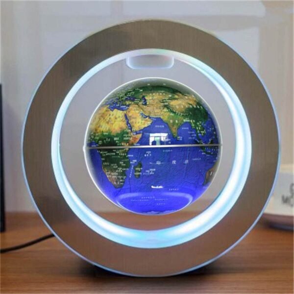 Round LED World Map Floating Globe Magnetic Levitation Light Anti Gravity Magic - Image 3