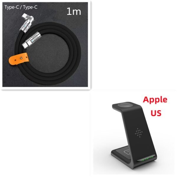 3 In 1 Fast Charging Station Wireless Charger Stand Wireless Quick Charge Dock For Phone Holder - Image 9