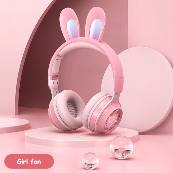 Rabbit Ear Headphones Wireless Luminous Extendable Wheat Headphones - Image 10